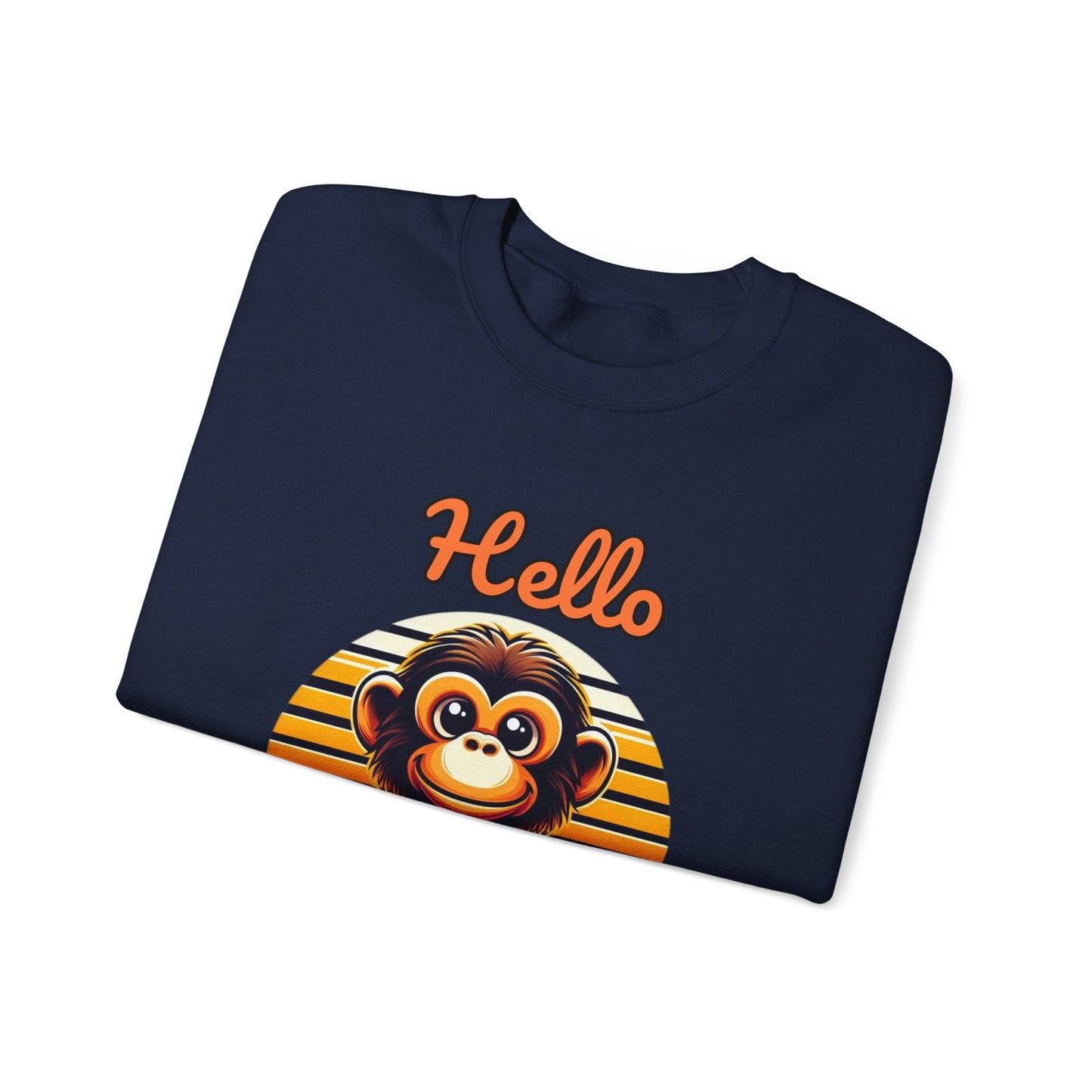 "Hello Monkey" Unisex Heavy Blend™ Crewneck Sweatshirt