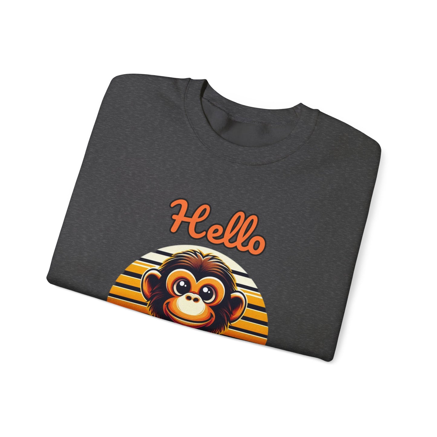 "Hello Monkey" Unisex Heavy Blend™ Crewneck Sweatshirt