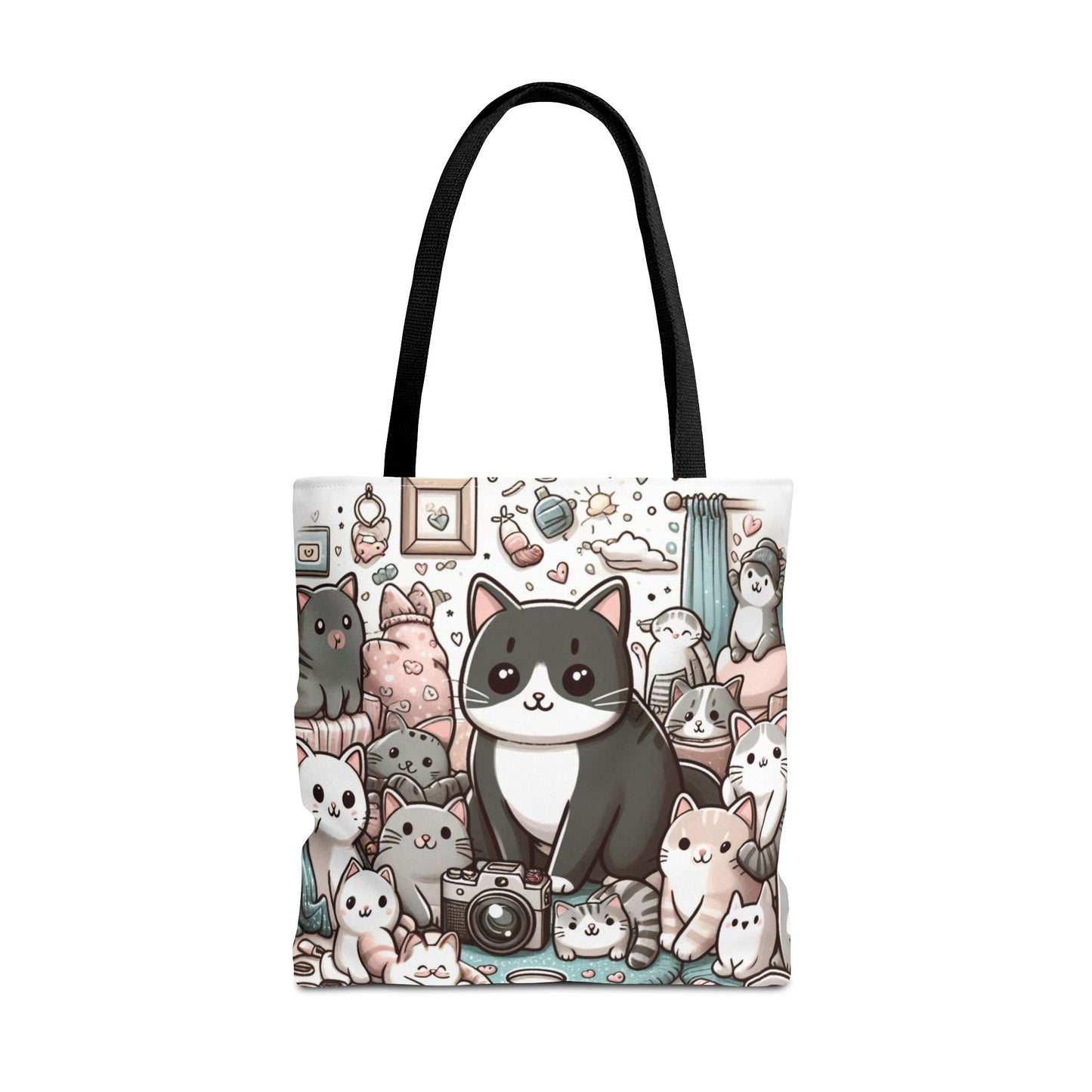 Purr-fectly Adorable: Cat and Kittens Tote Bag