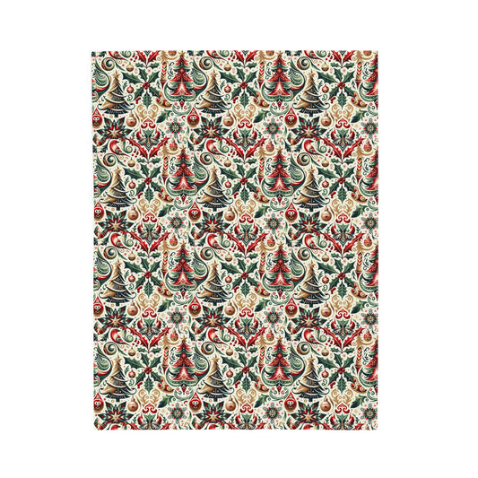 Velveteen Plush Blanket Christmas Pattern