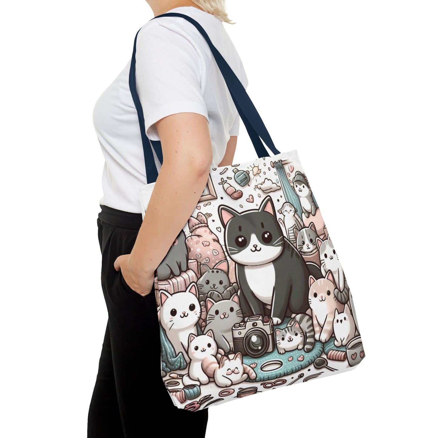 Purr-fectly Adorable: Cat and Kittens Tote Bag