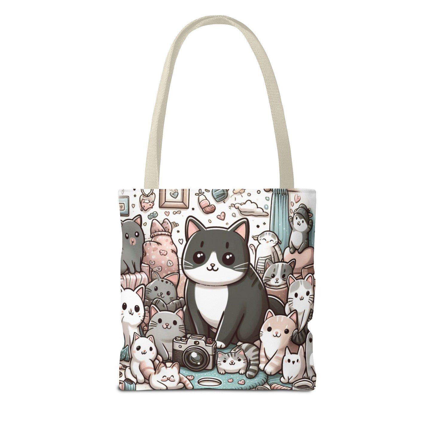 Purr-fectly Adorable: Cat and Kittens Tote Bag