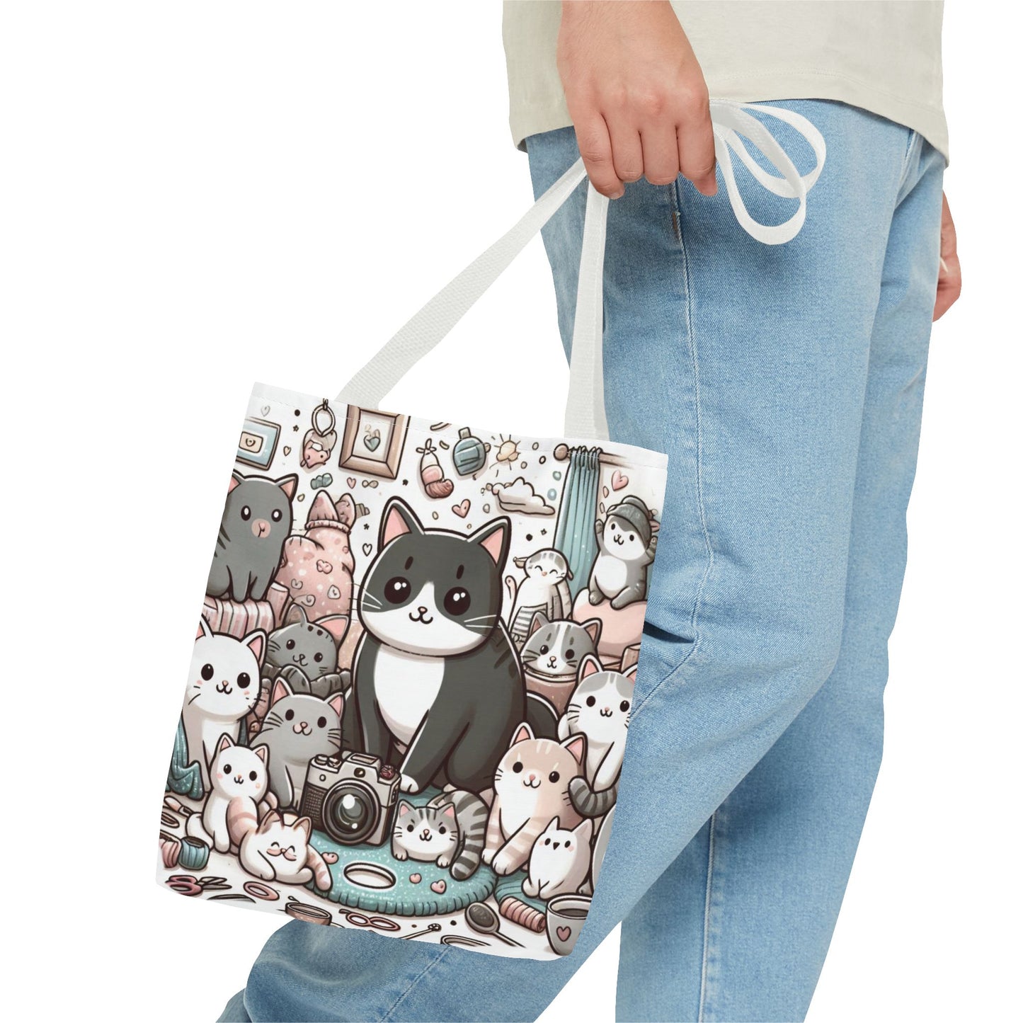 Purr-fectly Adorable: Cat and Kittens Tote Bag