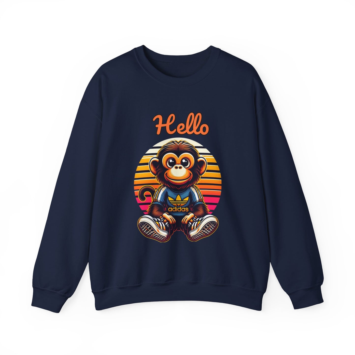 "Hello Monkey" Unisex Heavy Blend™ Crewneck Sweatshirt