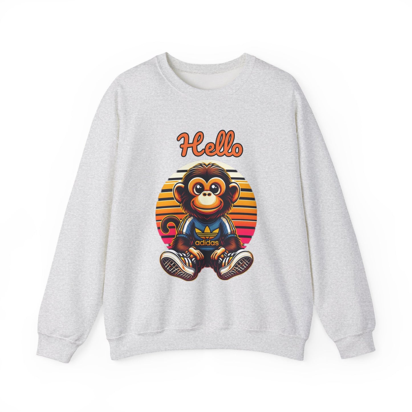 "Hello Monkey" Unisex Heavy Blend™ Crewneck Sweatshirt