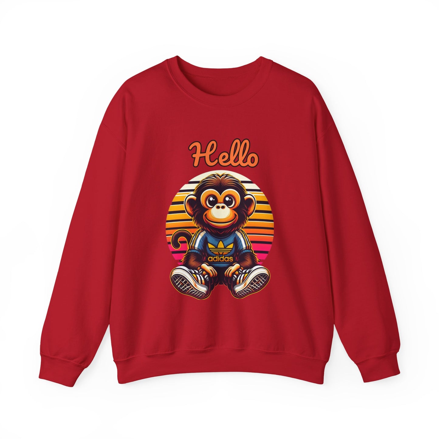 "Hello Monkey" Unisex Heavy Blend™ Crewneck Sweatshirt