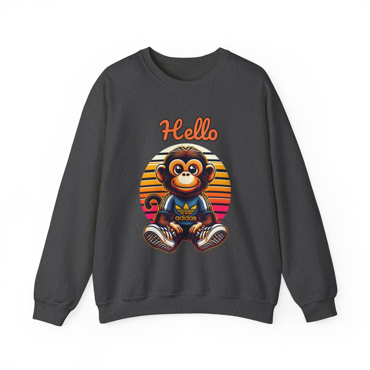 "Hello Monkey" Unisex Heavy Blend™ Crewneck Sweatshirt