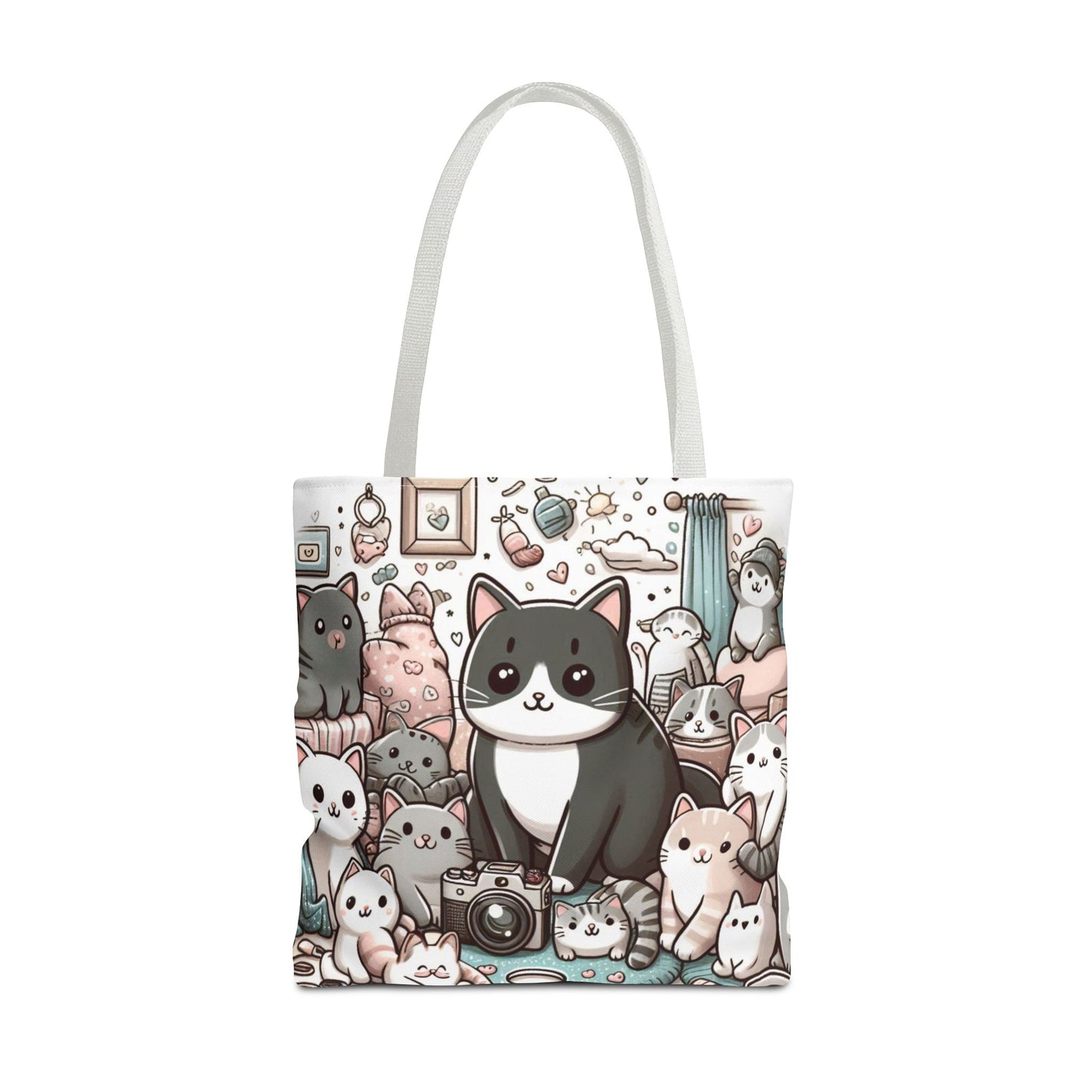 Purr-fectly Adorable: Cat and Kittens Tote Bag