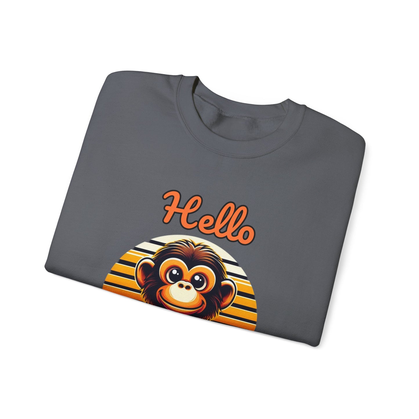 "Hello Monkey" Unisex Heavy Blend™ Crewneck Sweatshirt