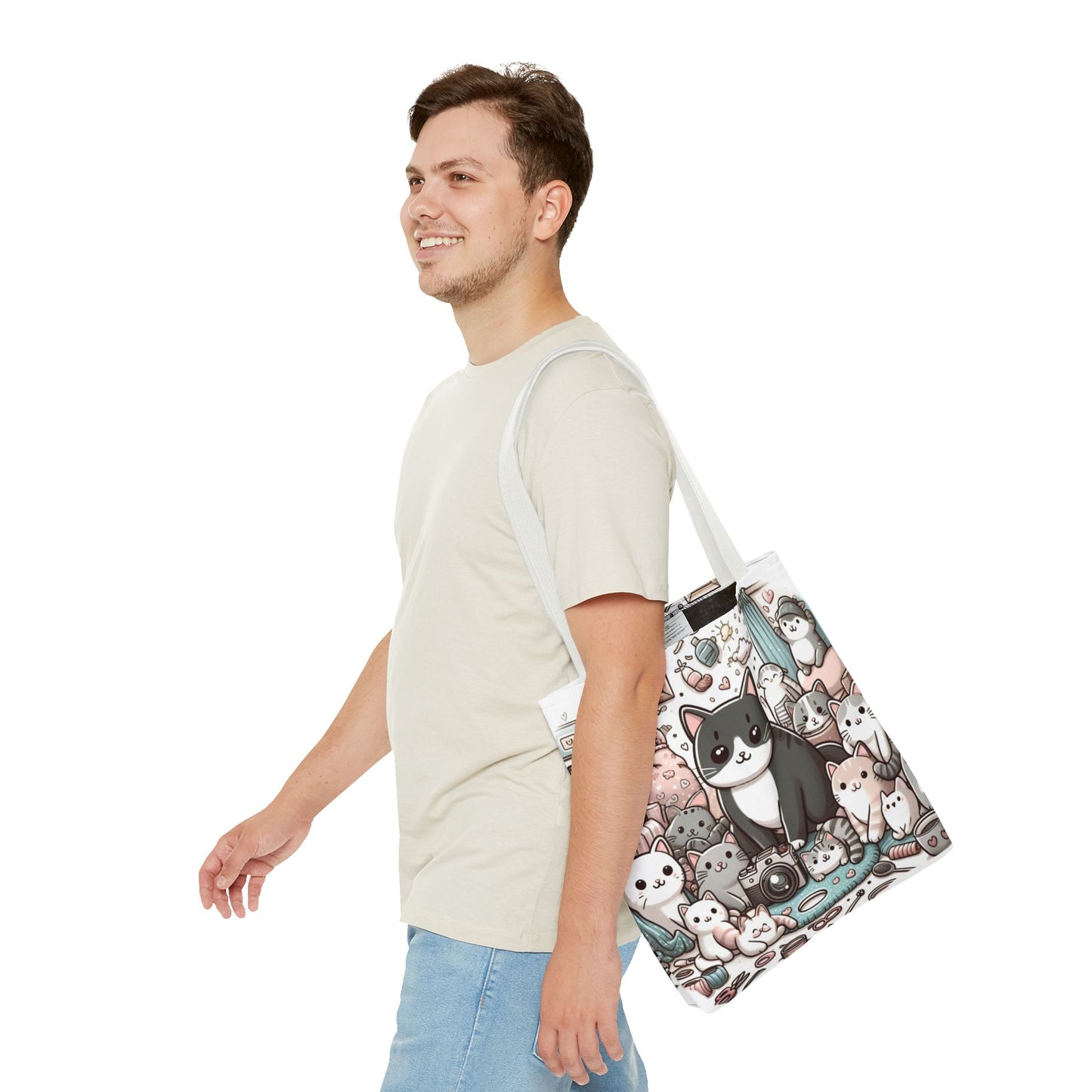 Purr-fectly Adorable: Cat and Kittens Tote Bag