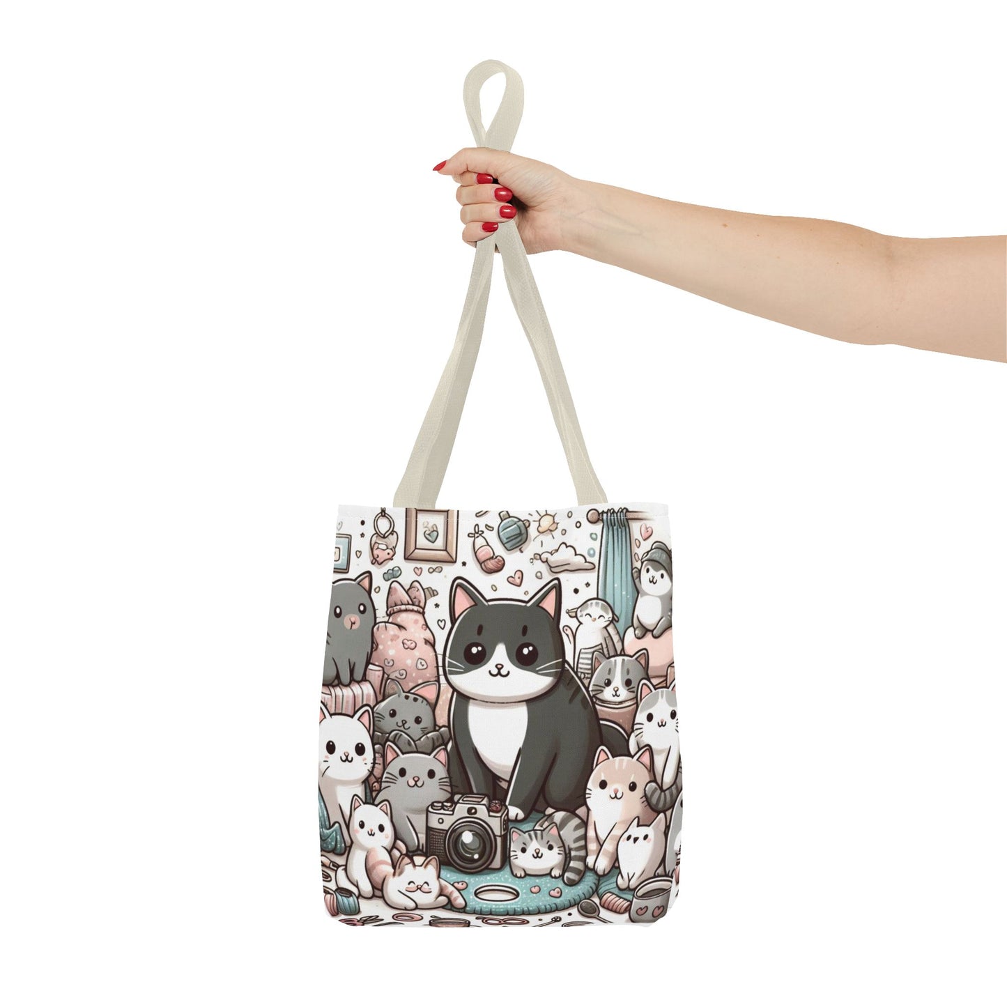 Purr-fectly Adorable: Cat and Kittens Tote Bag