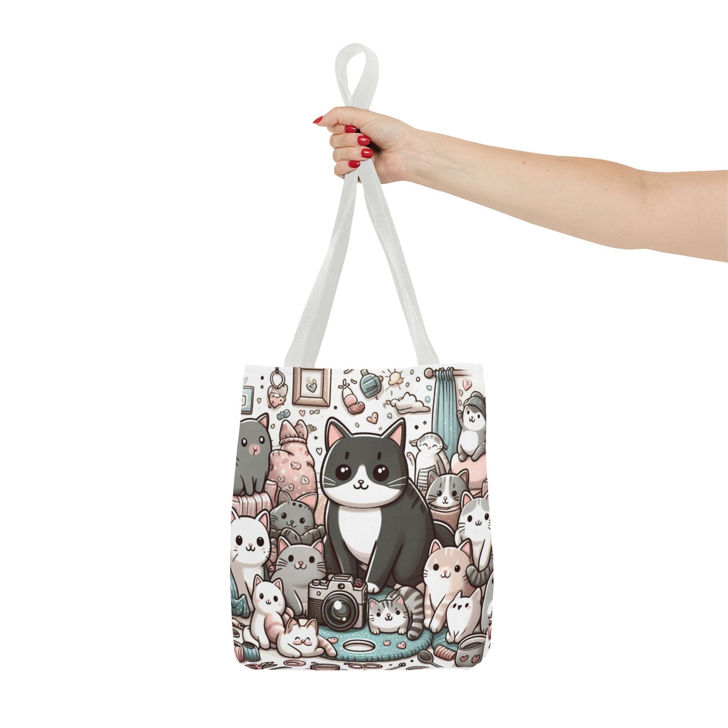 Purr-fectly Adorable: Cat and Kittens Tote Bag