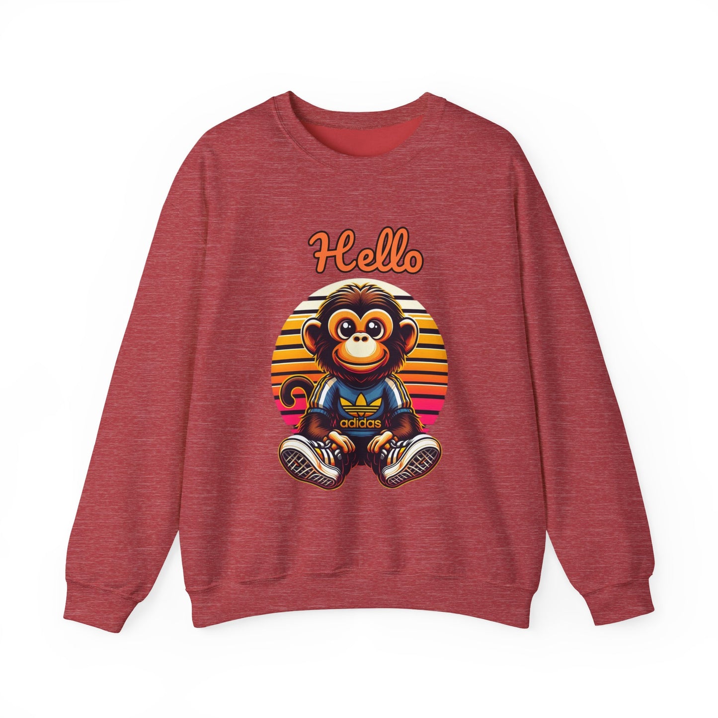 "Hello Monkey" Unisex Heavy Blend™ Crewneck Sweatshirt