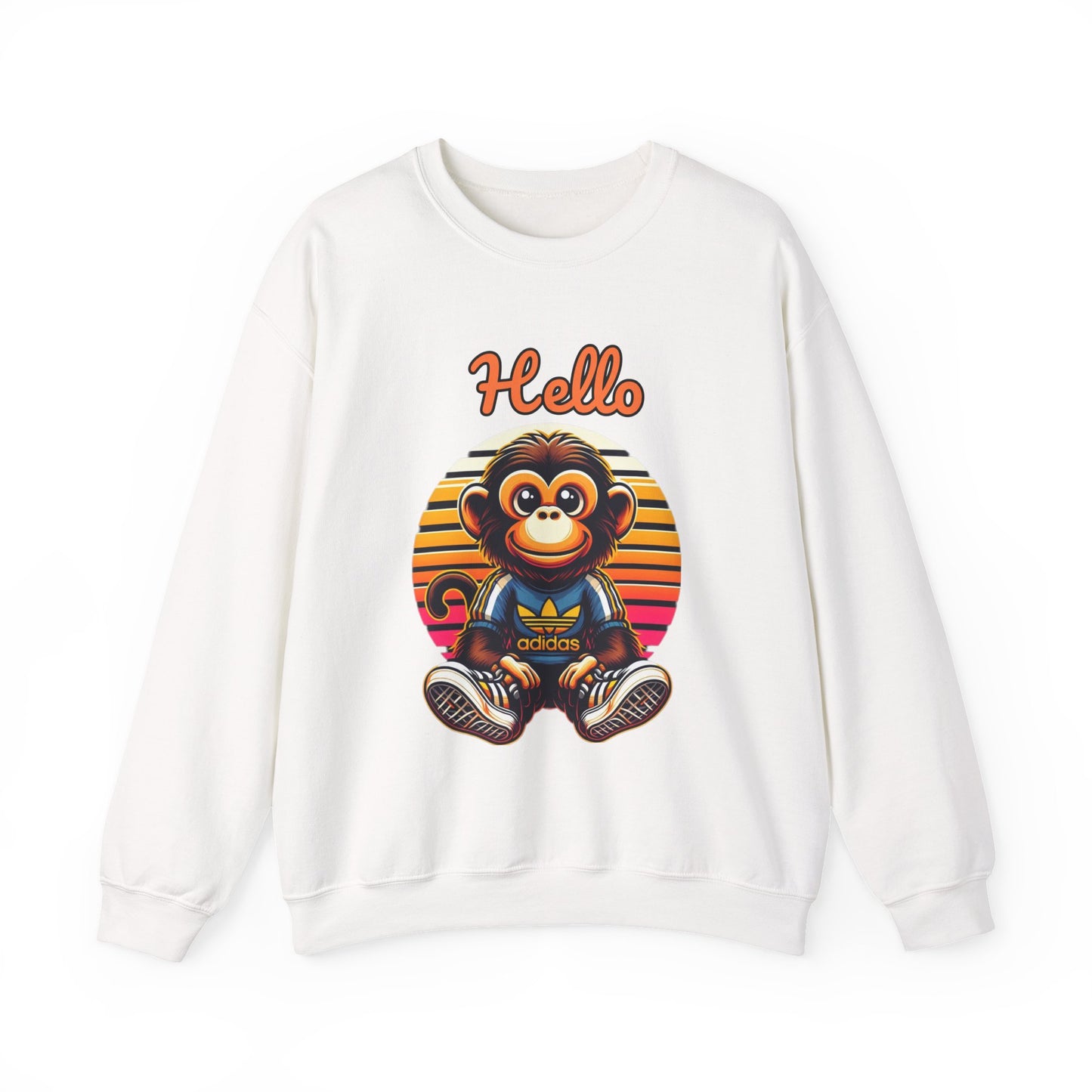 "Hello Monkey" Unisex Heavy Blend™ Crewneck Sweatshirt