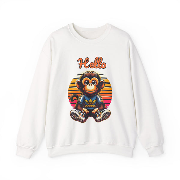 "Hello Monkey" Unisex Heavy Blend™ Crewneck Sweatshirt