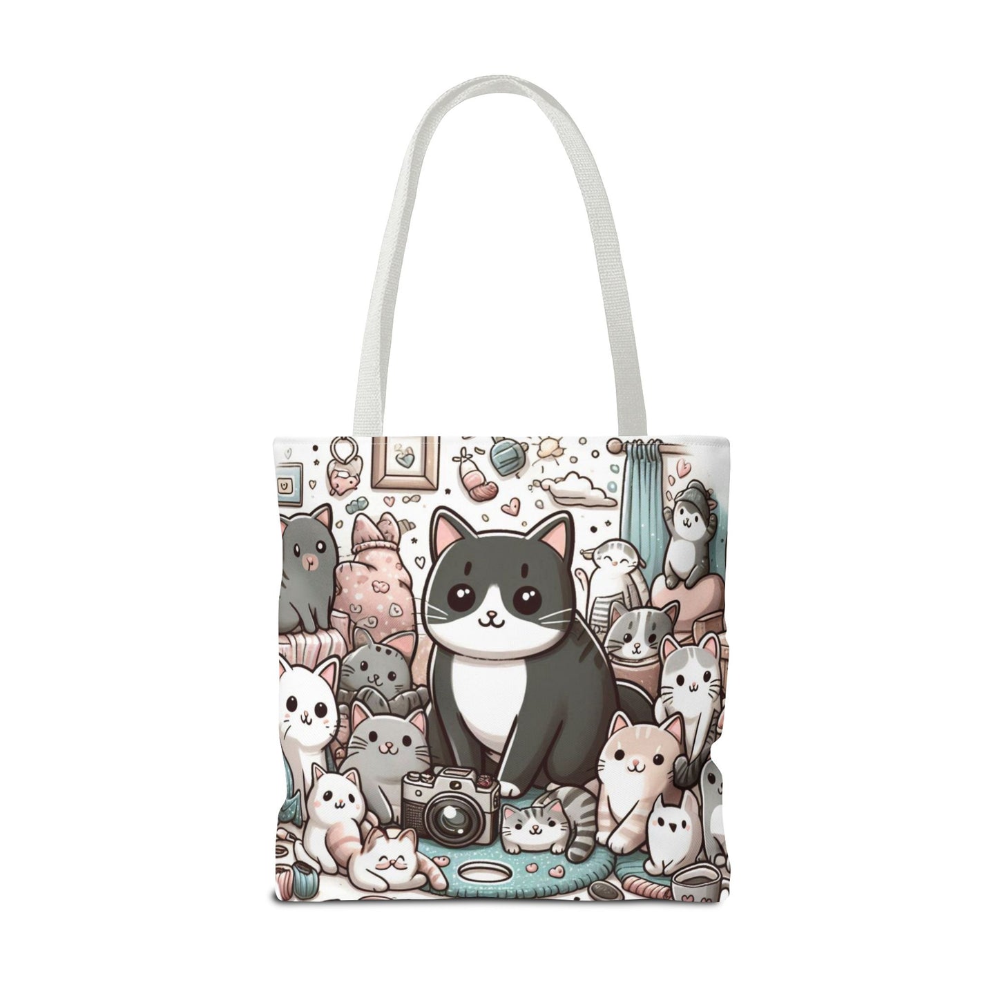 Purr-fectly Adorable: Cat and Kittens Tote Bag