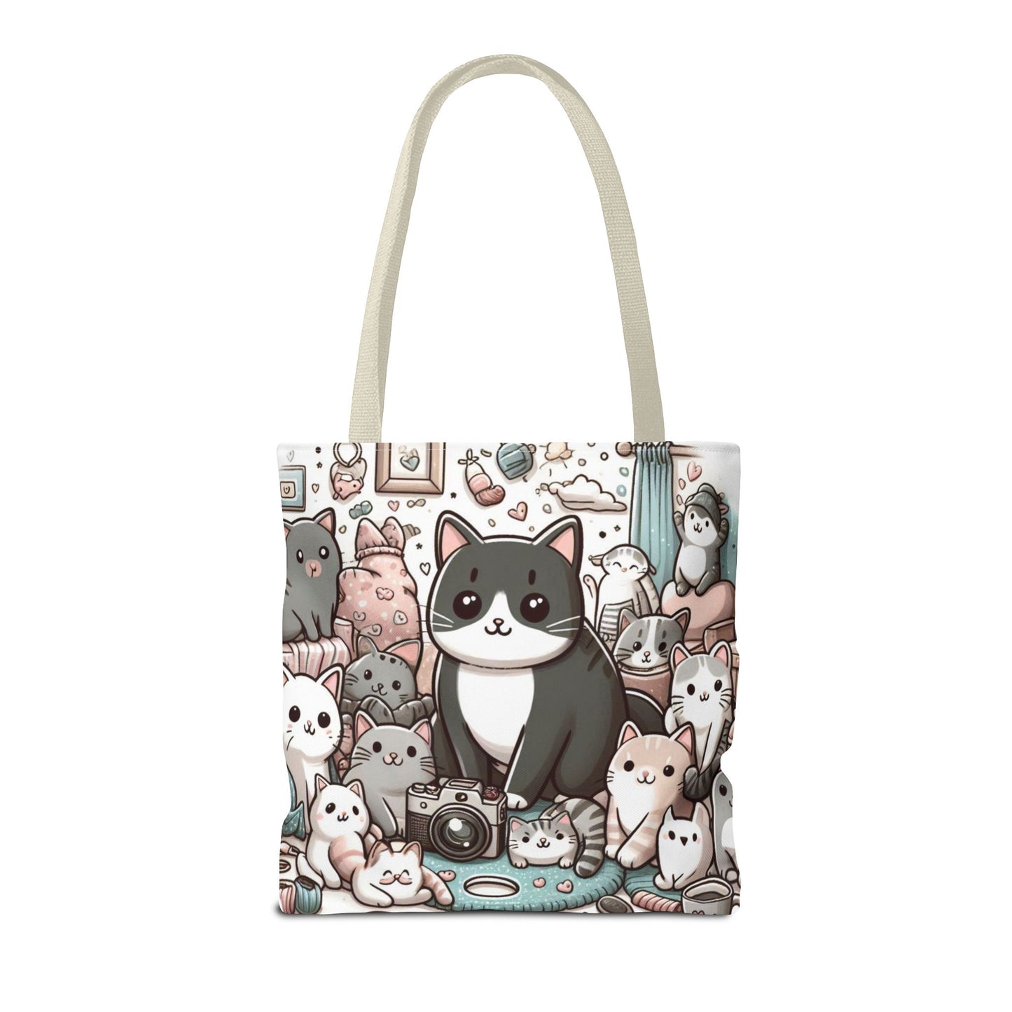 Purr-fectly Adorable: Cat and Kittens Tote Bag
