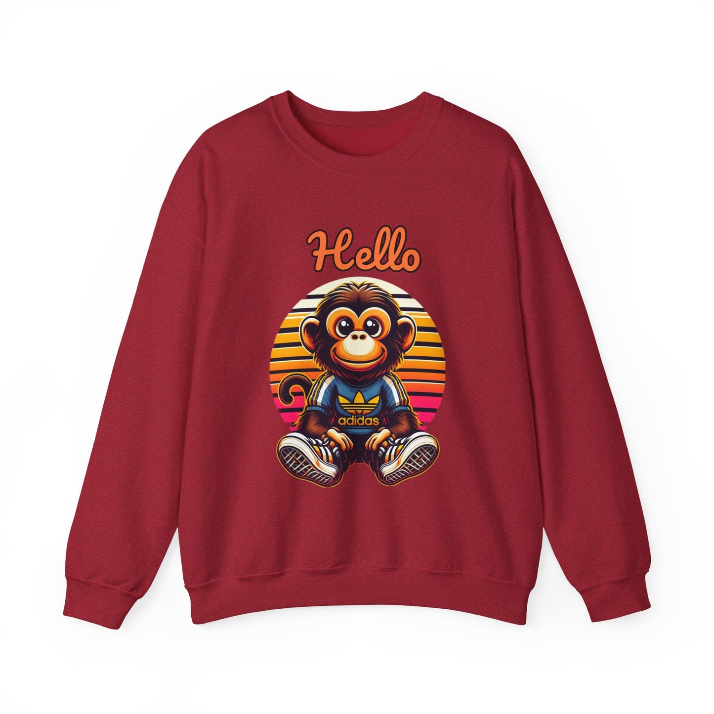 "Hello Monkey" Unisex Heavy Blend™ Crewneck Sweatshirt