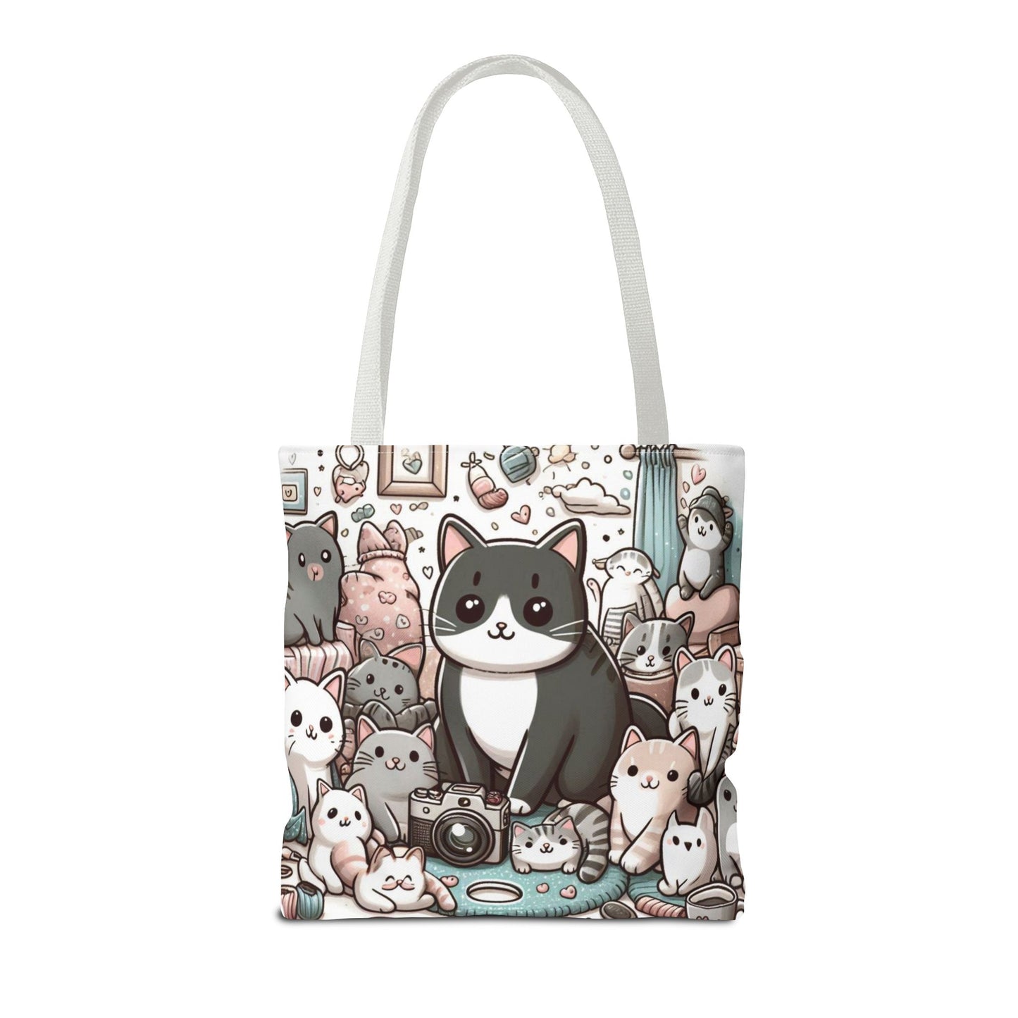 Purr-fectly Adorable: Cat and Kittens Tote Bag