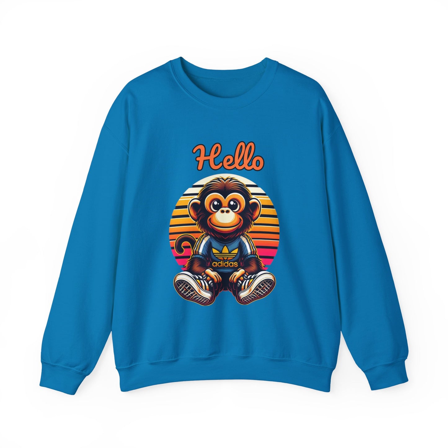 "Hello Monkey" Unisex Heavy Blend™ Crewneck Sweatshirt