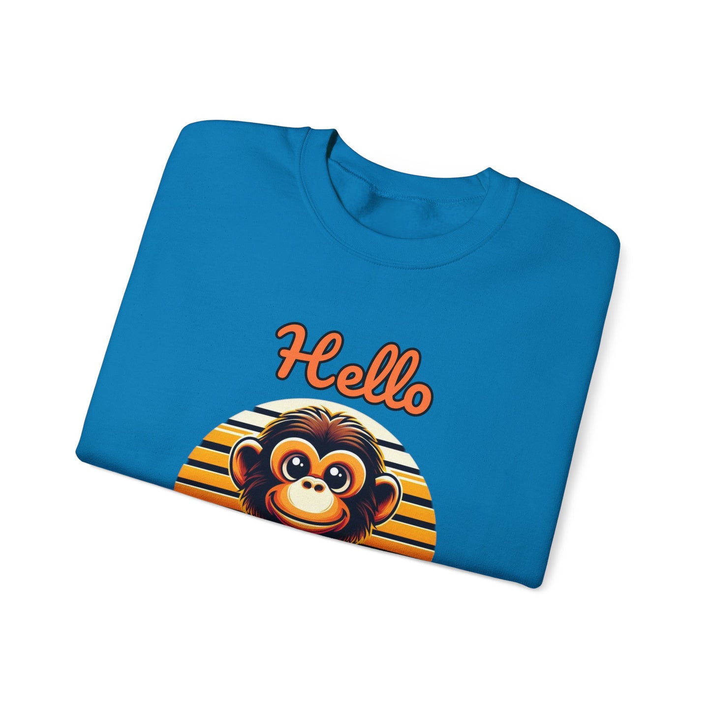 "Hello Monkey" Unisex Heavy Blend™ Crewneck Sweatshirt