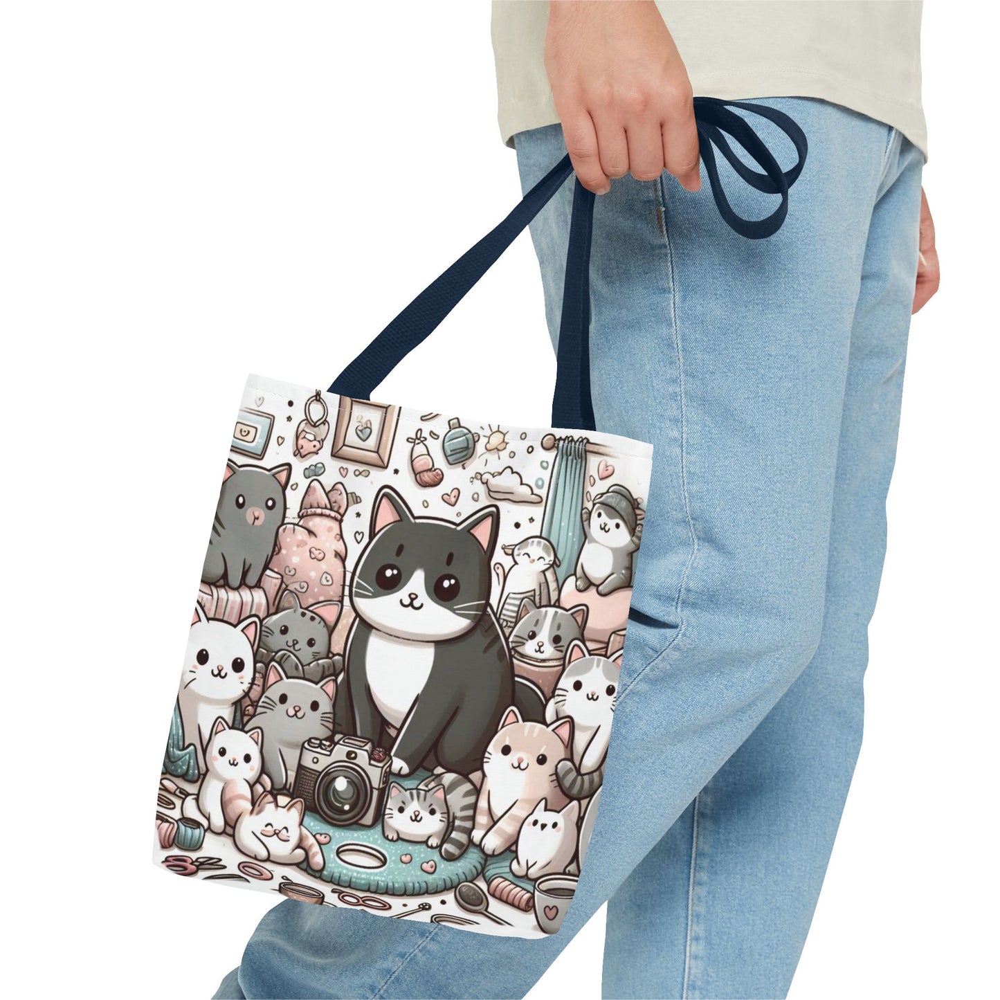 Purr-fectly Adorable: Cat and Kittens Tote Bag