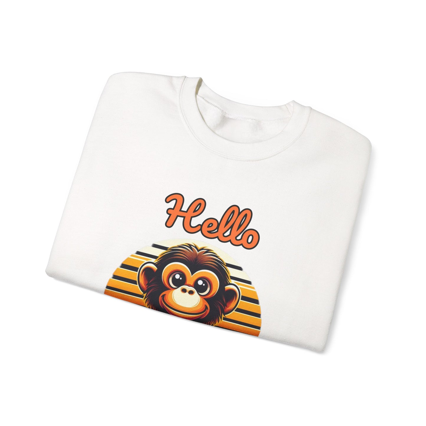 "Hello Monkey" Unisex Heavy Blend™ Crewneck Sweatshirt