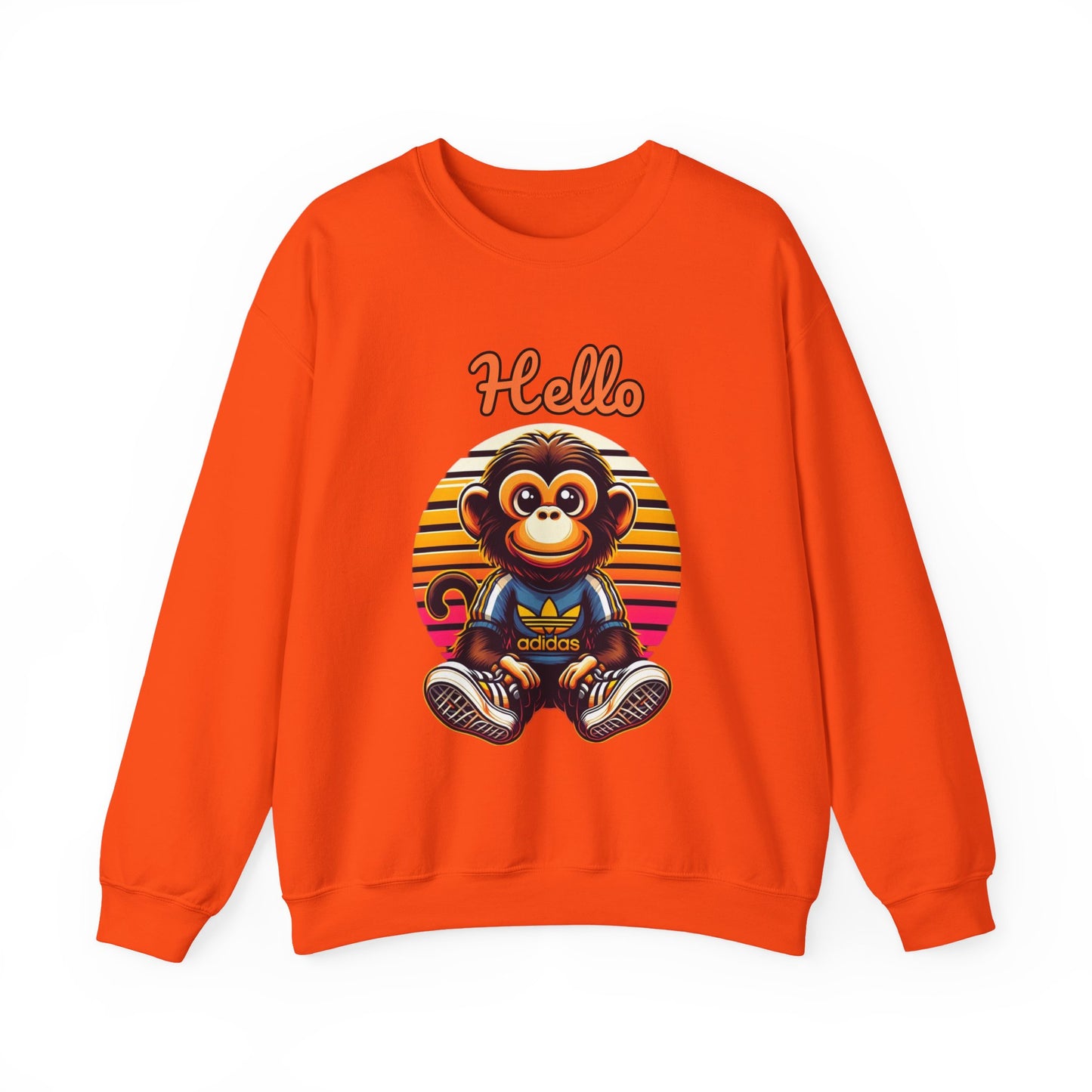 "Hello Monkey" Unisex Heavy Blend™ Crewneck Sweatshirt