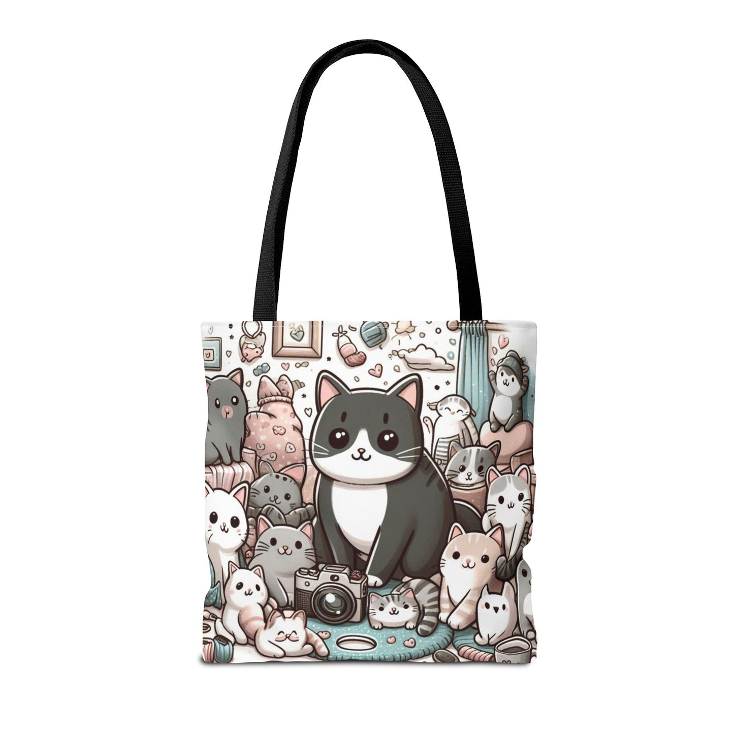 Purr-fectly Adorable: Cat and Kittens Tote Bag