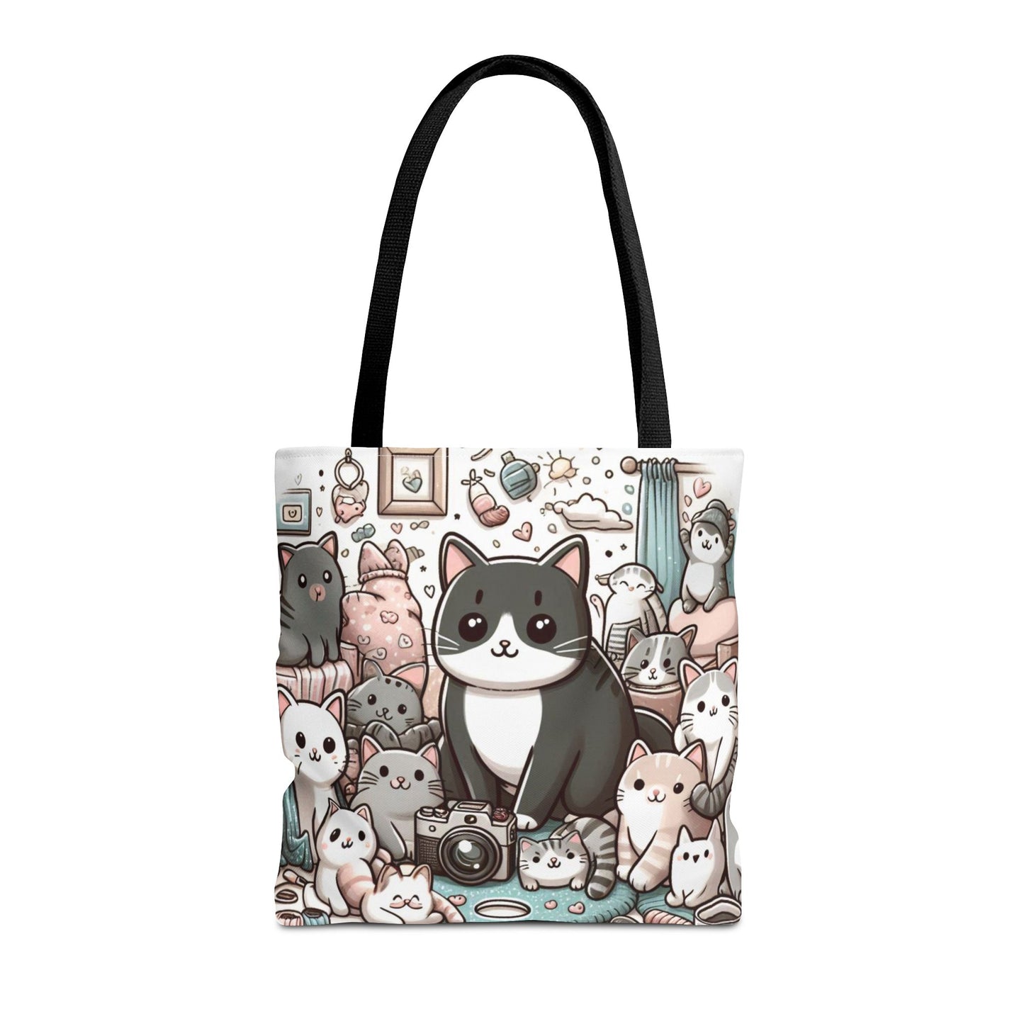Purr-fectly Adorable: Cat and Kittens Tote Bag