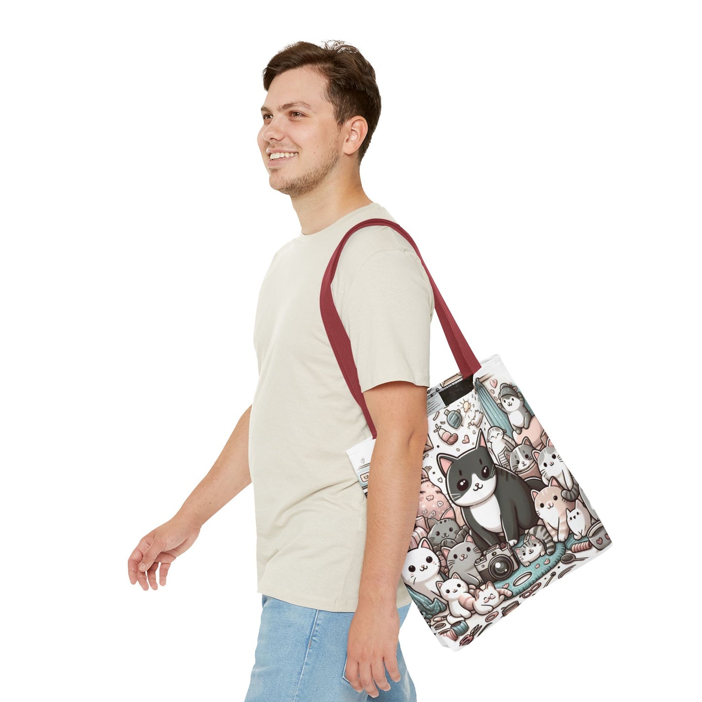 Purr-fectly Adorable: Cat and Kittens Tote Bag