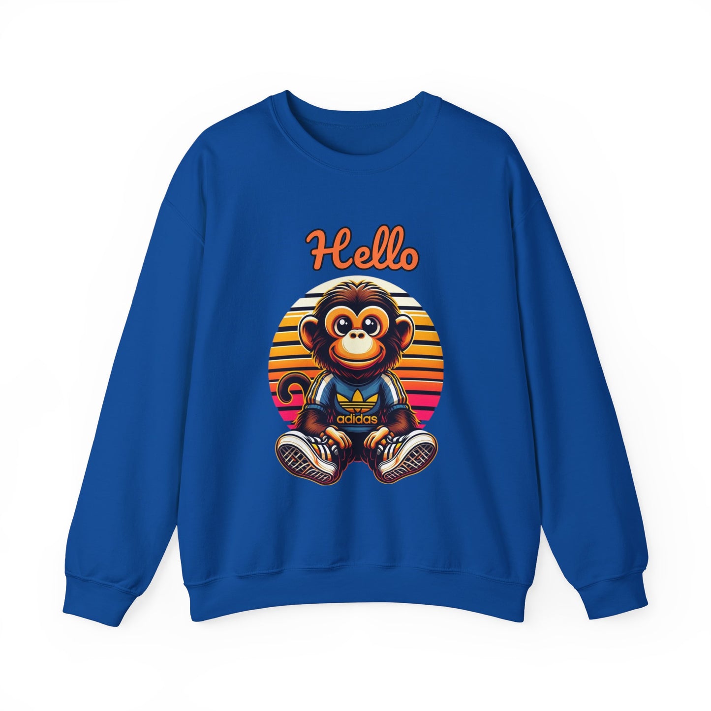 "Hello Monkey" Unisex Heavy Blend™ Crewneck Sweatshirt