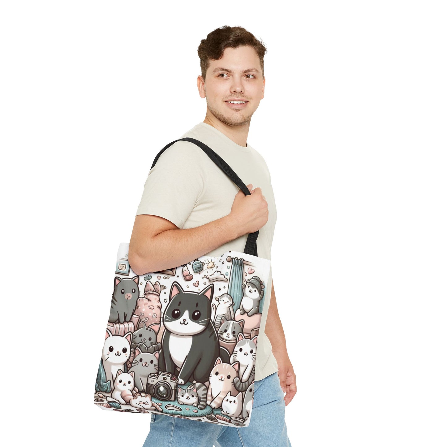 Purr-fectly Adorable: Cat and Kittens Tote Bag