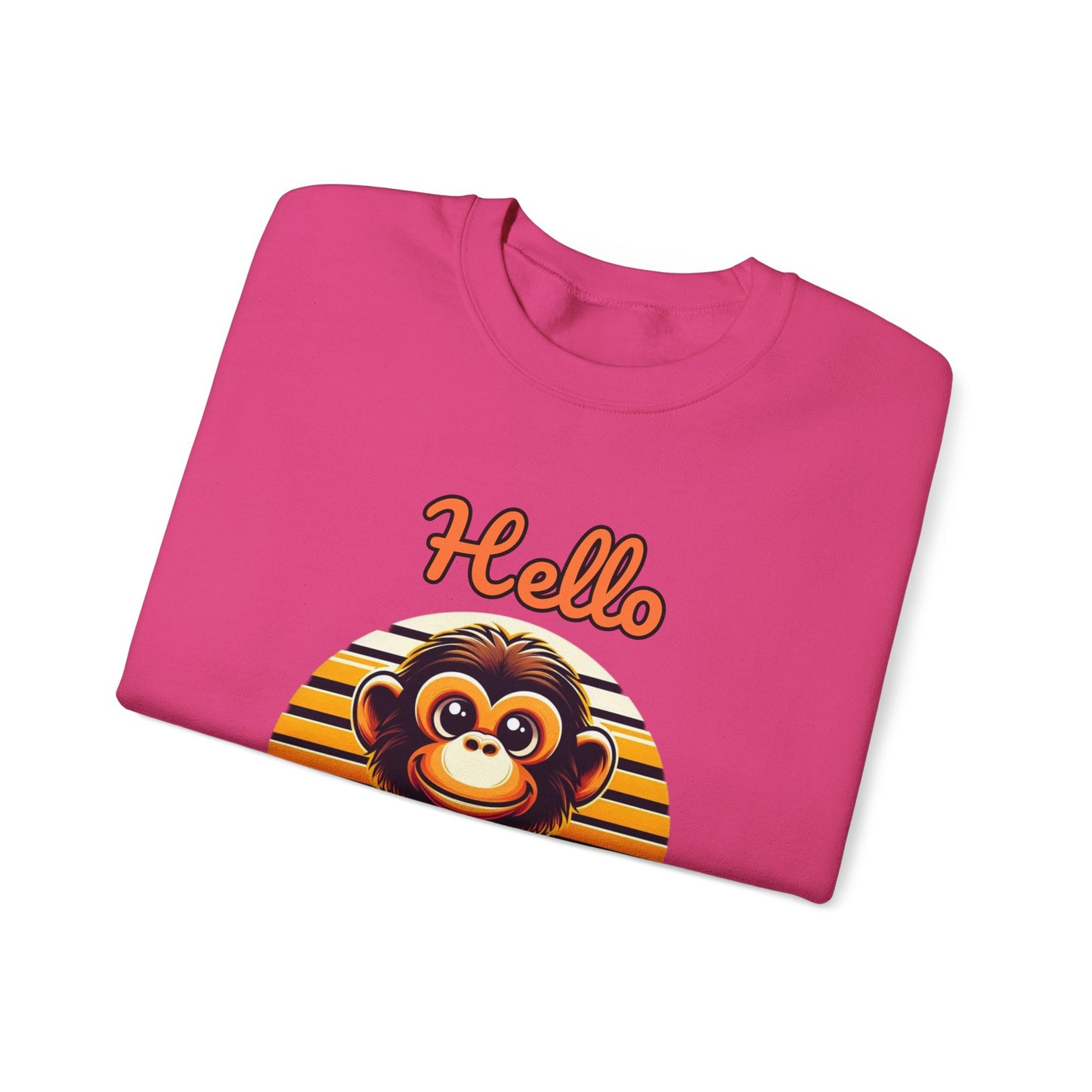 "Hello Monkey" Unisex Heavy Blend™ Crewneck Sweatshirt
