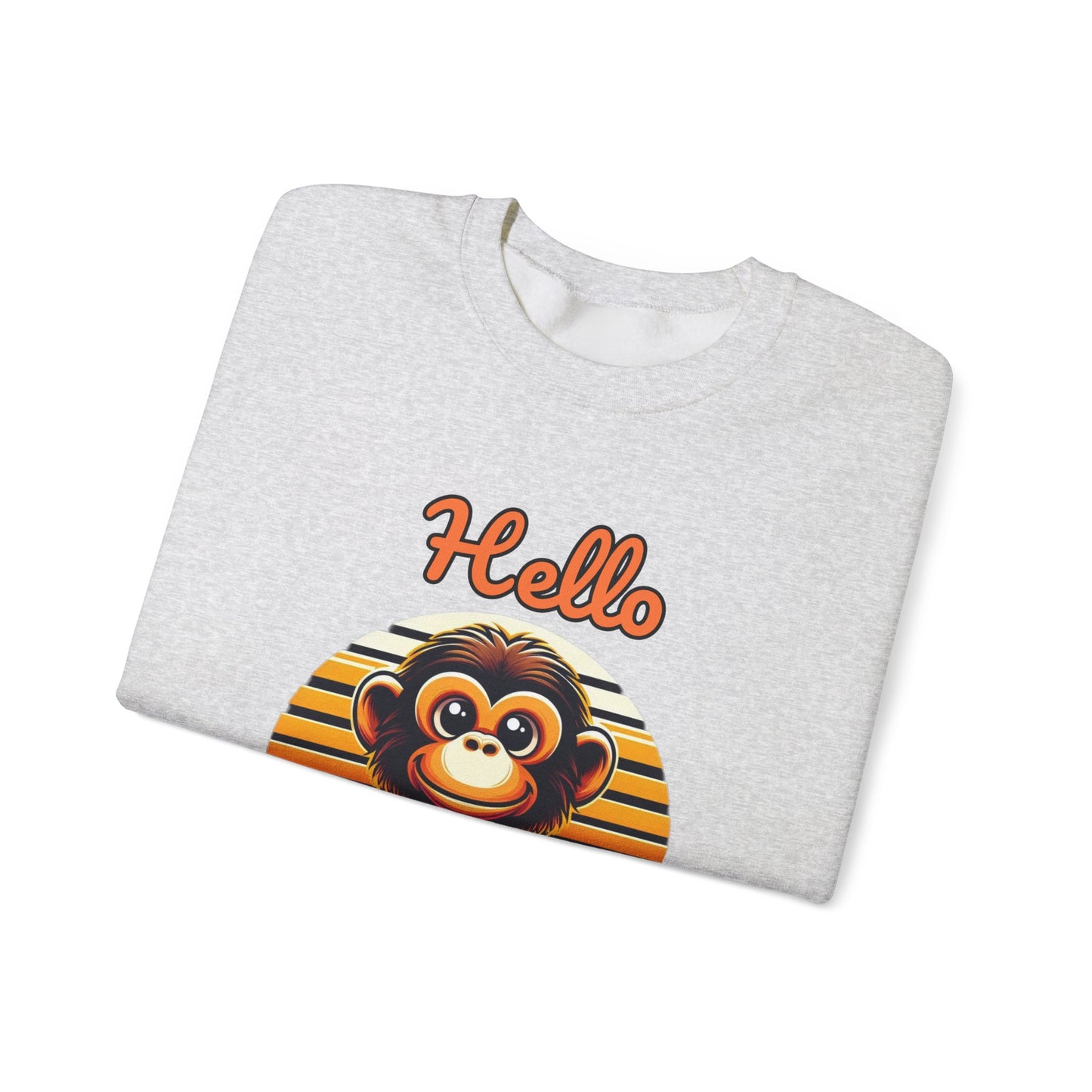 "Hello Monkey" Unisex Heavy Blend™ Crewneck Sweatshirt