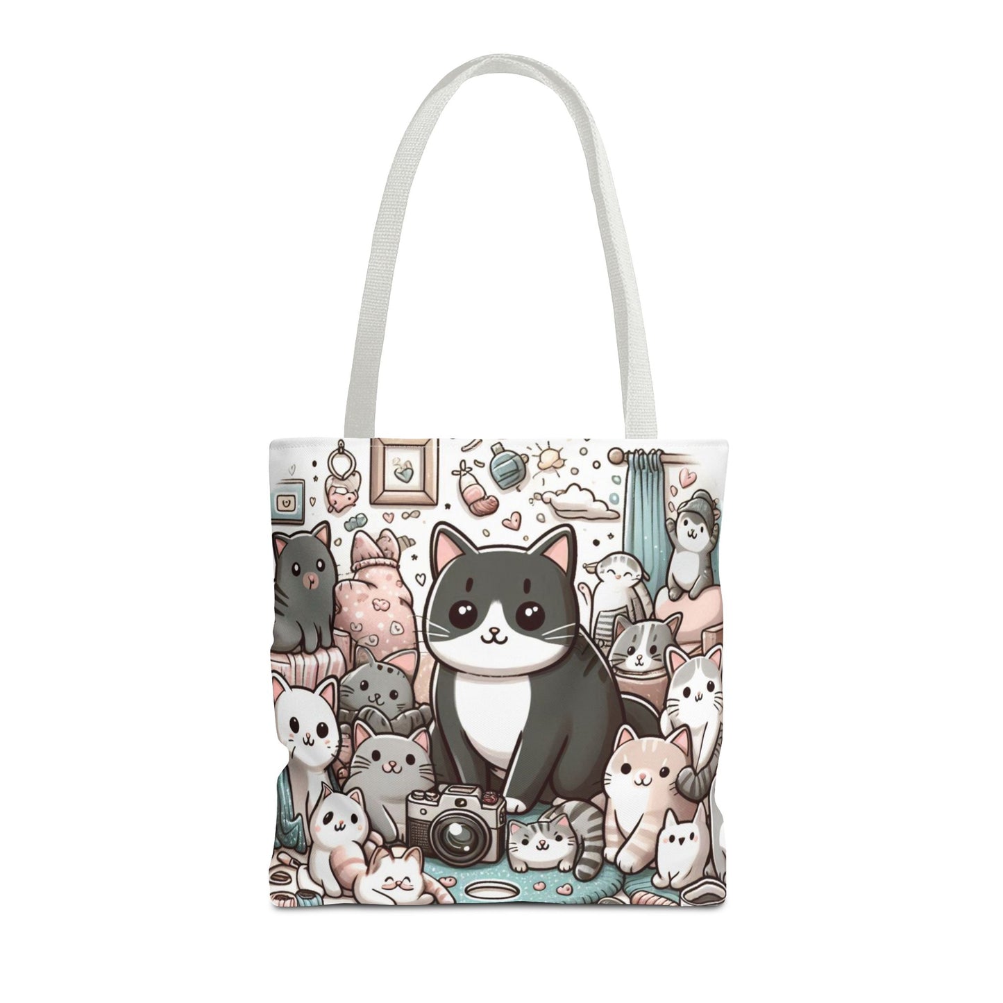 Purr-fectly Adorable: Cat and Kittens Tote Bag