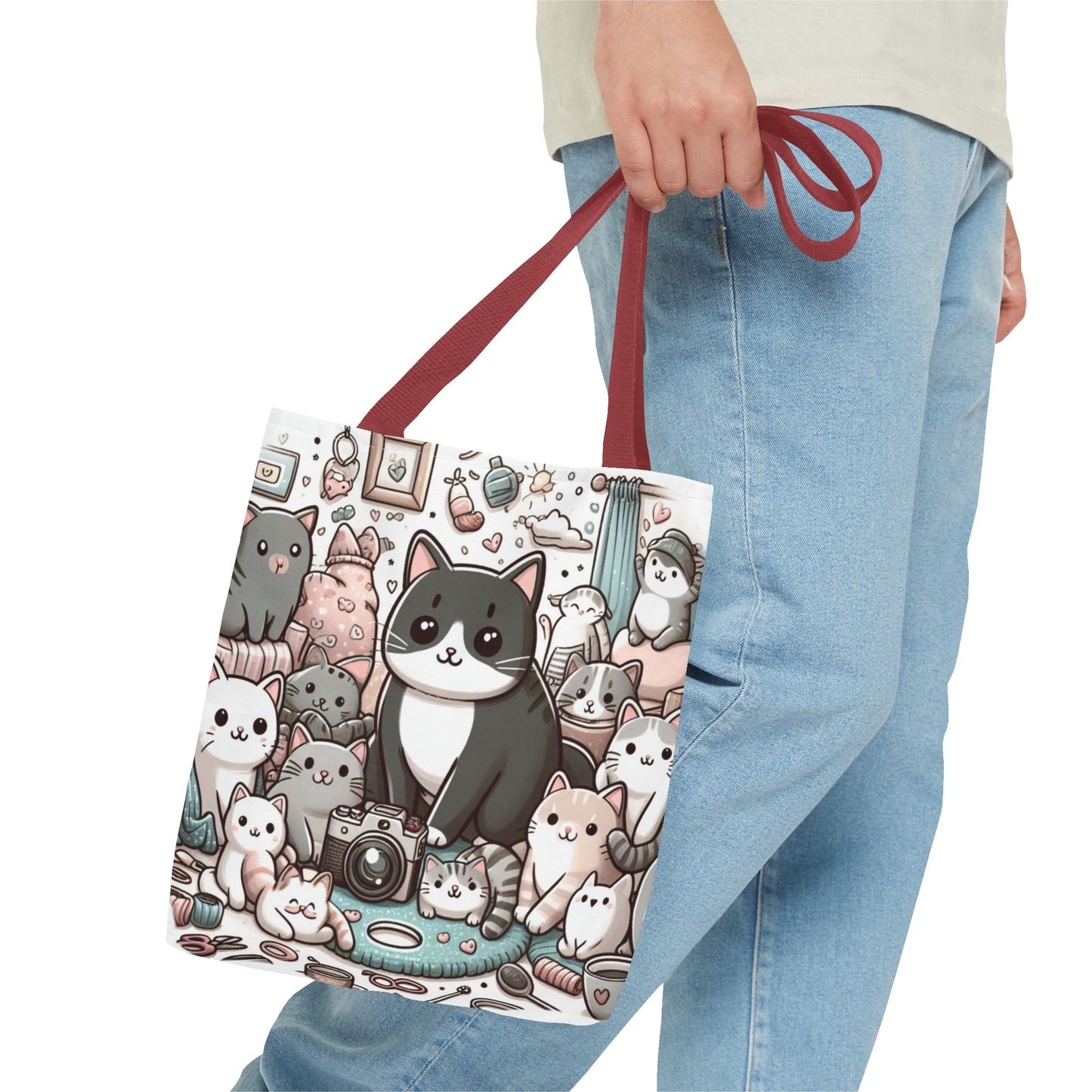Purr-fectly Adorable: Cat and Kittens Tote Bag