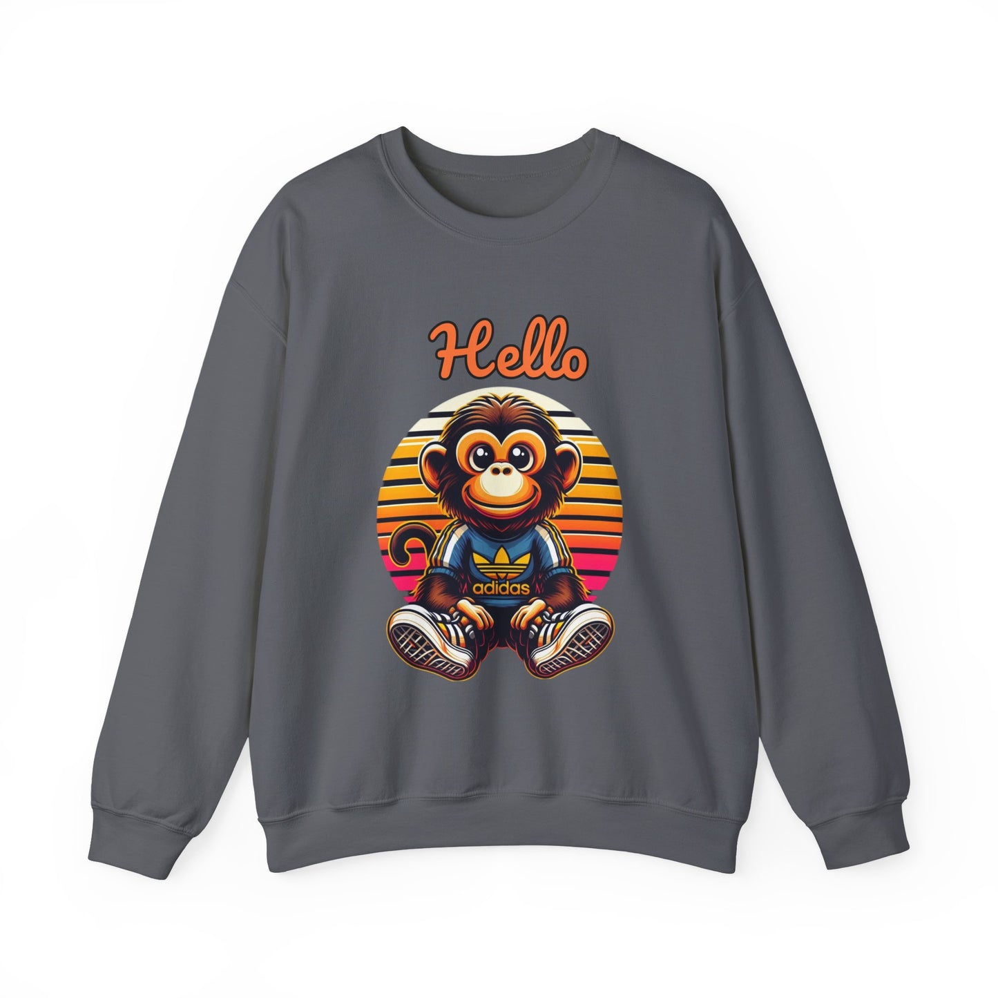 "Hello Monkey" Unisex Heavy Blend™ Crewneck Sweatshirt