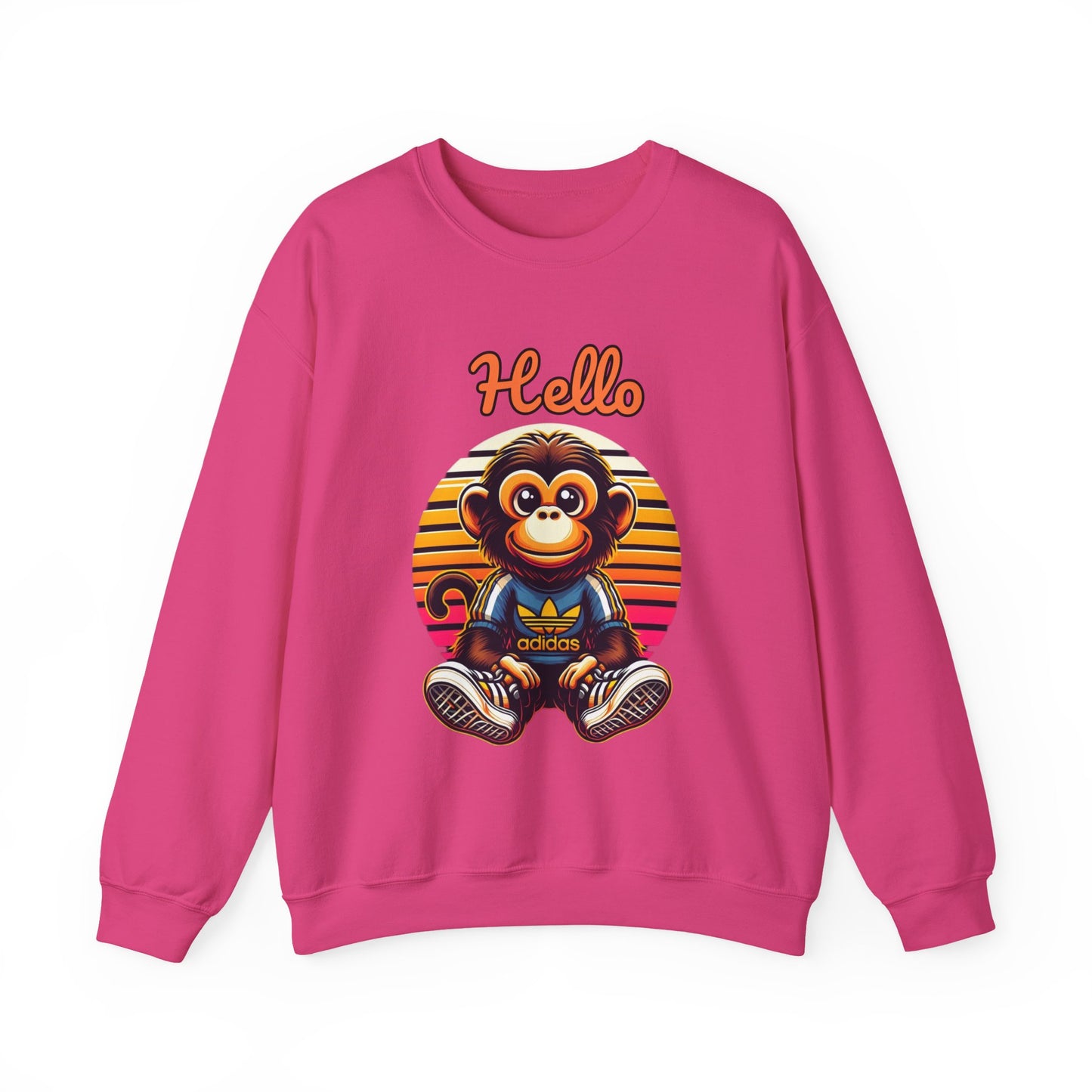 "Hello Monkey" Unisex Heavy Blend™ Crewneck Sweatshirt
