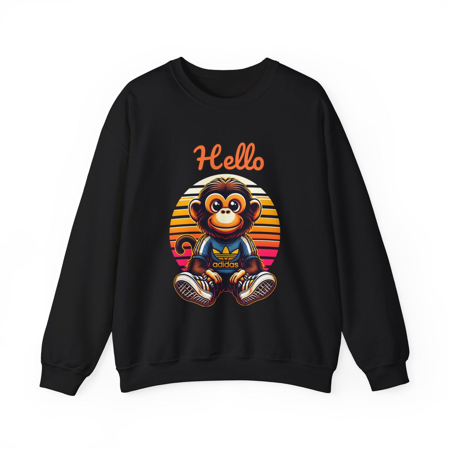 "Hello Monkey" Unisex Heavy Blend™ Crewneck Sweatshirt