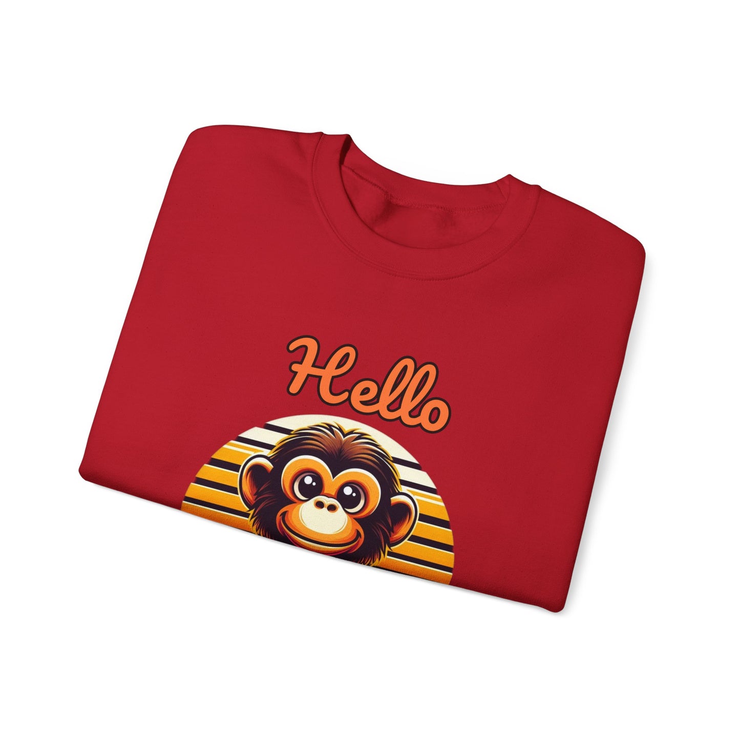 "Hello Monkey" Unisex Heavy Blend™ Crewneck Sweatshirt
