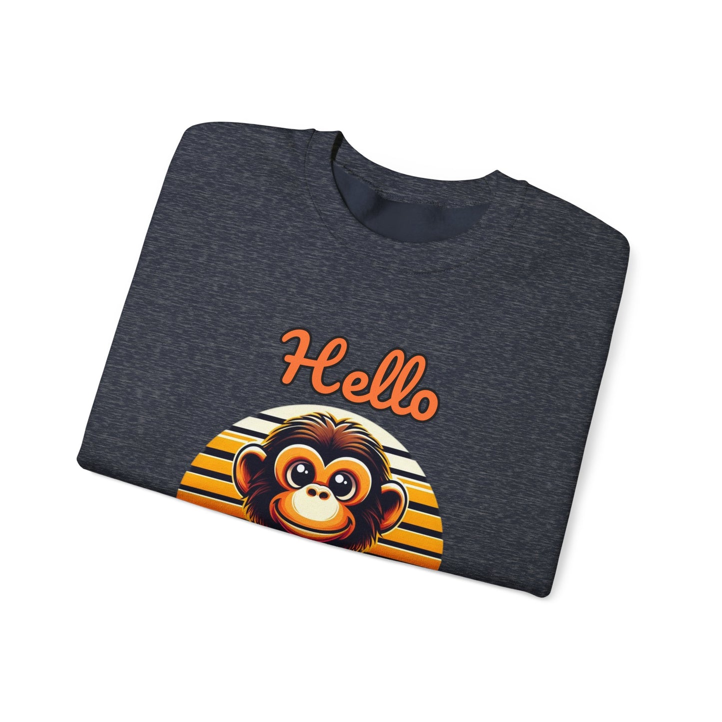 "Hello Monkey" Unisex Heavy Blend™ Crewneck Sweatshirt