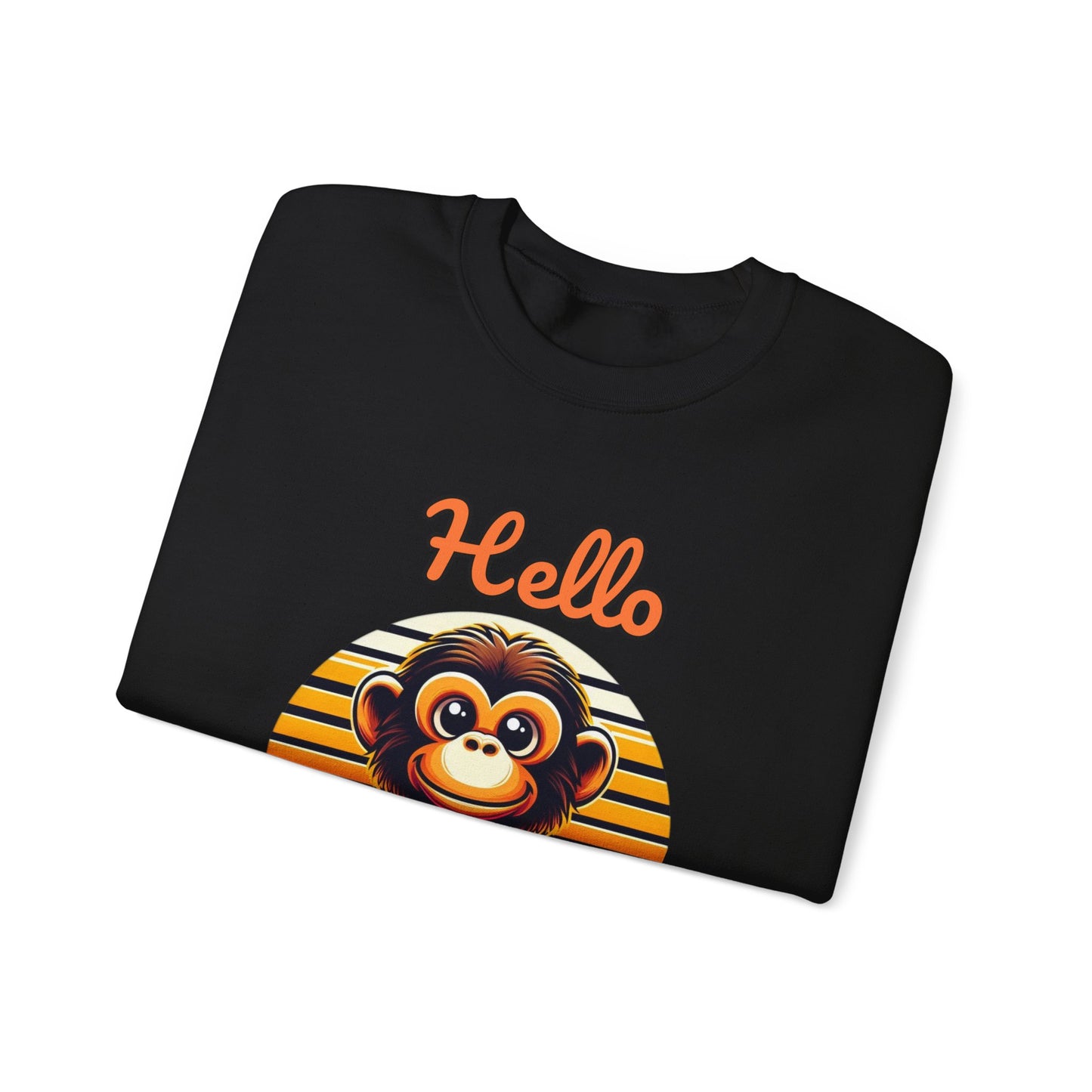 "Hello Monkey" Unisex Heavy Blend™ Crewneck Sweatshirt