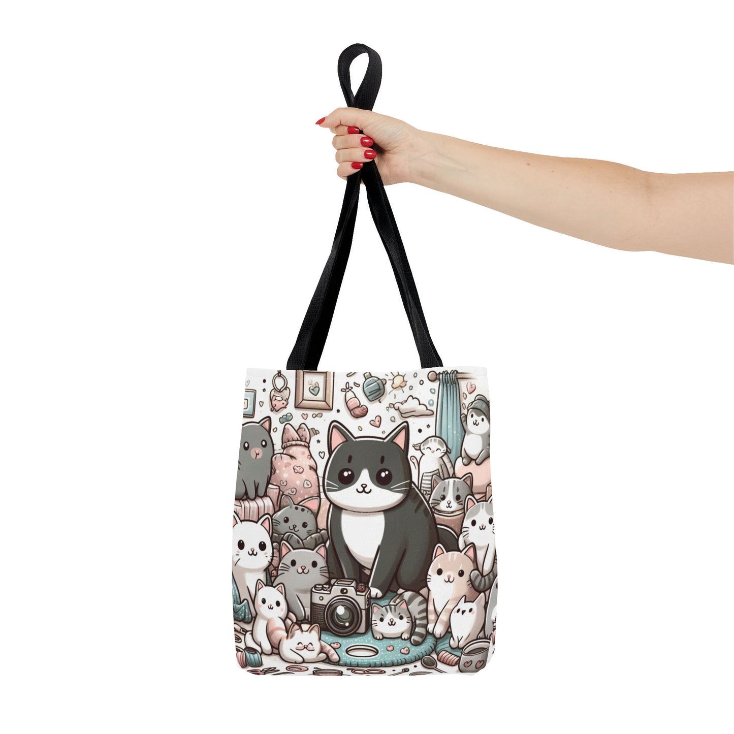 Purr-fectly Adorable: Cat and Kittens Tote Bag