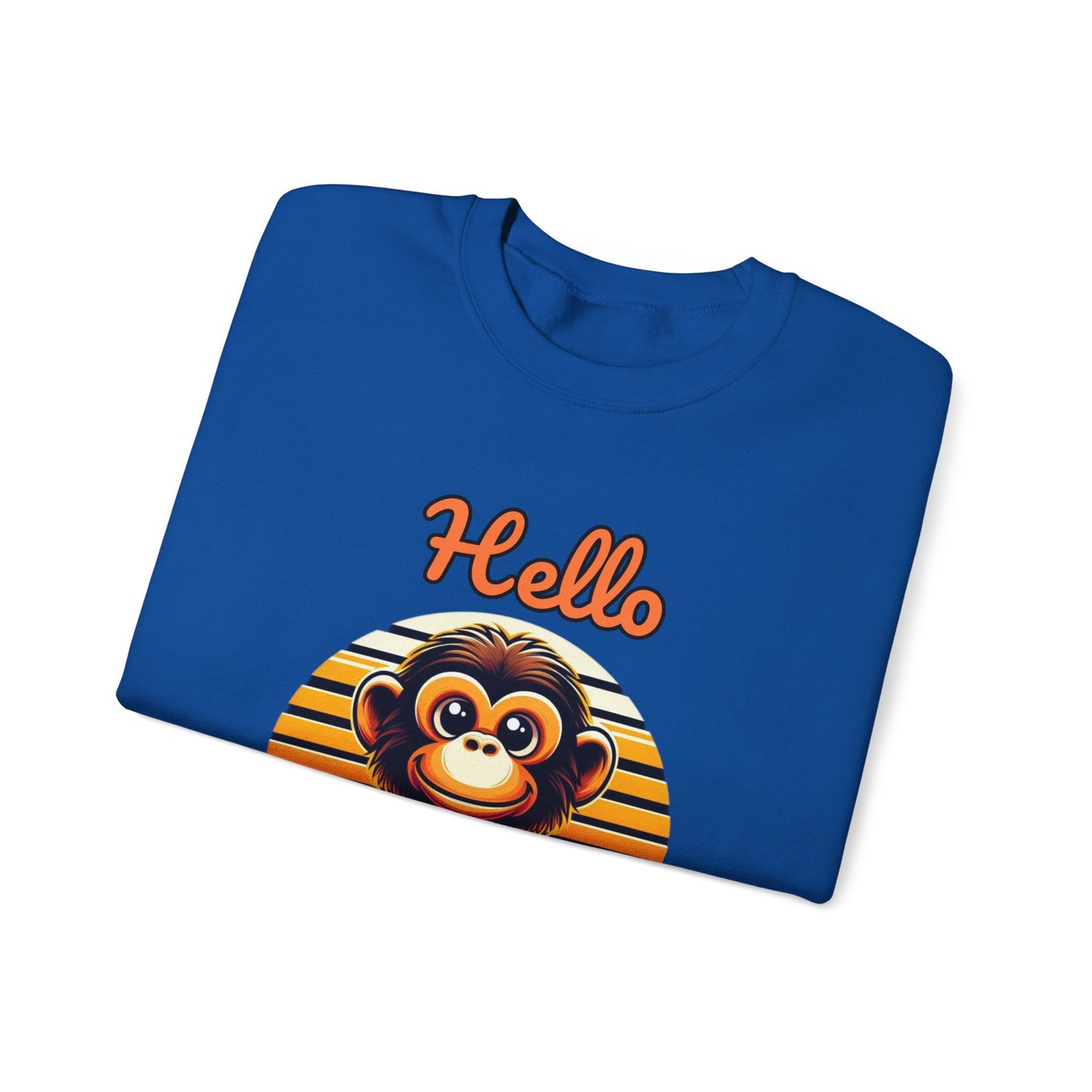 "Hello Monkey" Unisex Heavy Blend™ Crewneck Sweatshirt