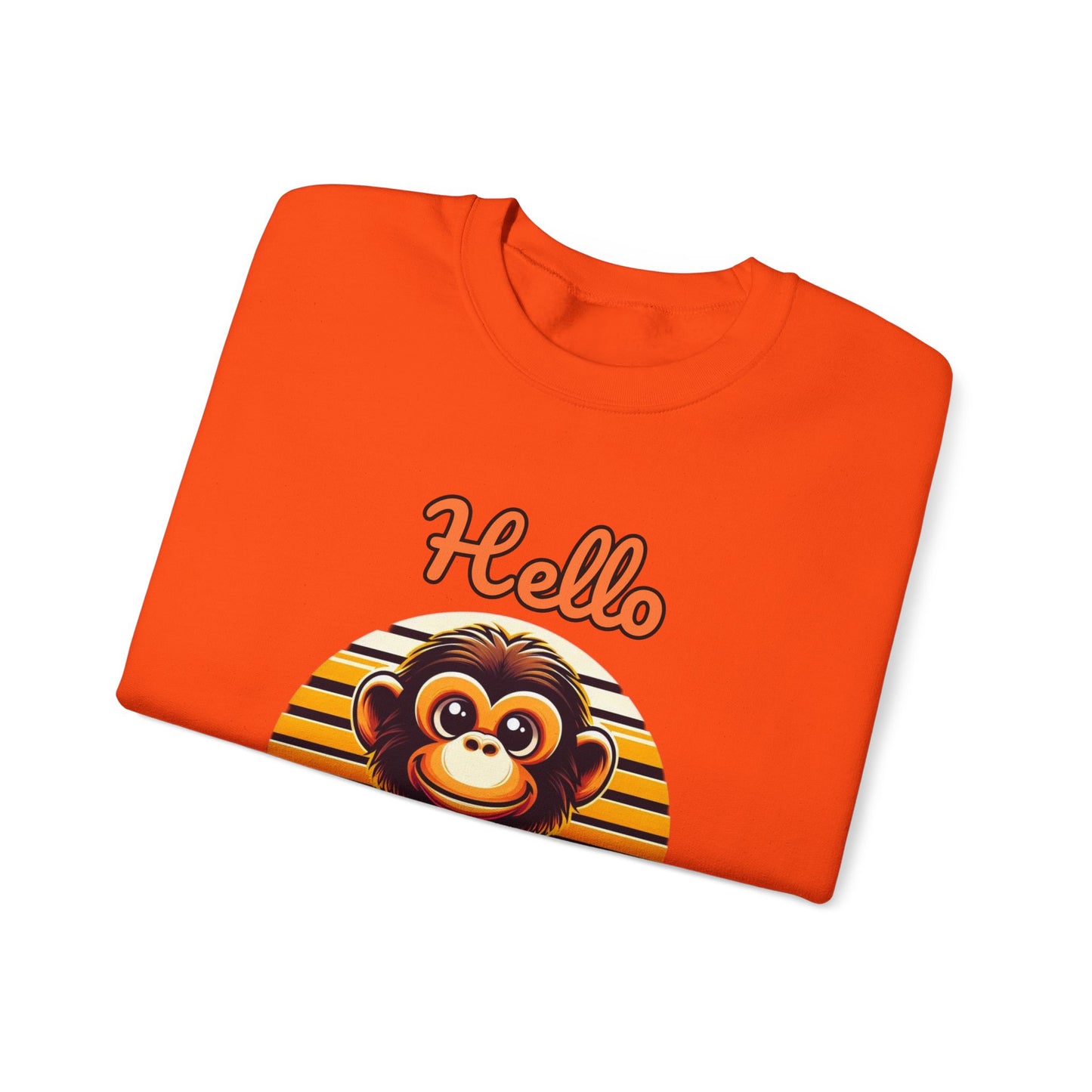 "Hello Monkey" Unisex Heavy Blend™ Crewneck Sweatshirt